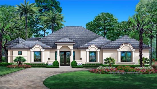 image of courtyard house plan 8639